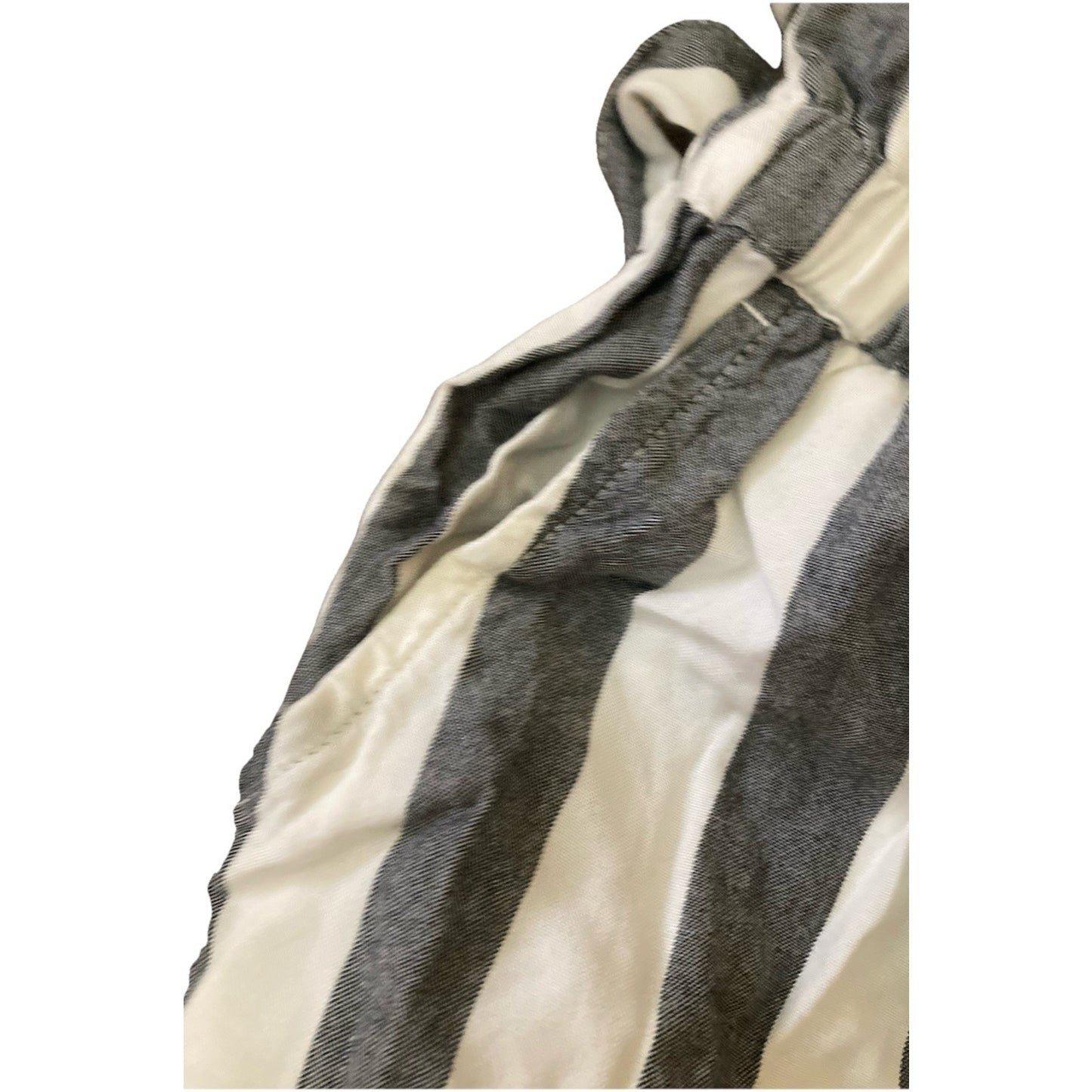 American Eagle White and Grey Striped Viscose Pants Breathable Beachy Classic XS