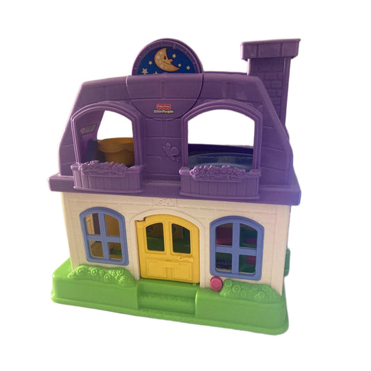 2008 Fisher Price House "Little People Happy Sounds Home" Purple-Tested WORKS