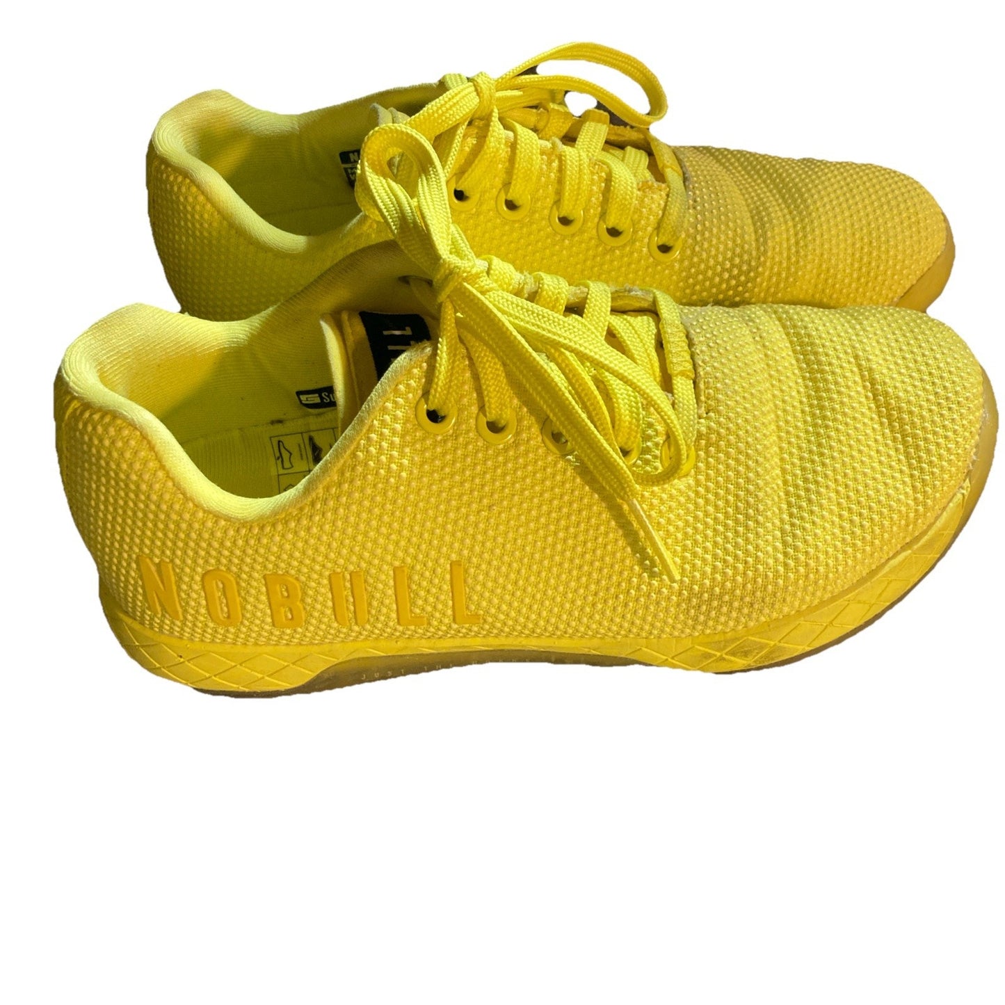 NOBULL Womens Size 7 Mens 5.5 Yellow SuperFabric Trainers Running Shoes Sneakers