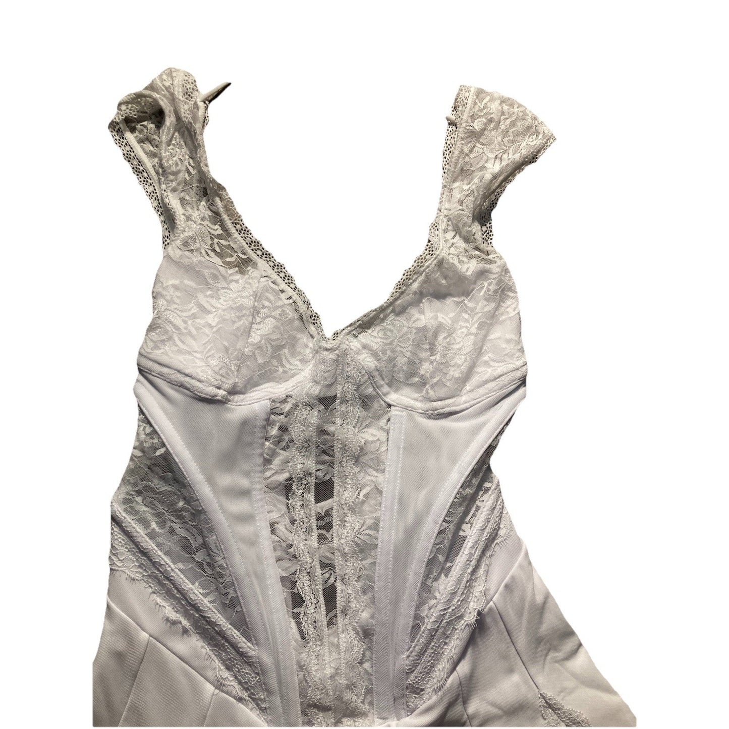 NWT Coquette Princess Outcast Boned Corset Mini Dress Hendrick Laced S White