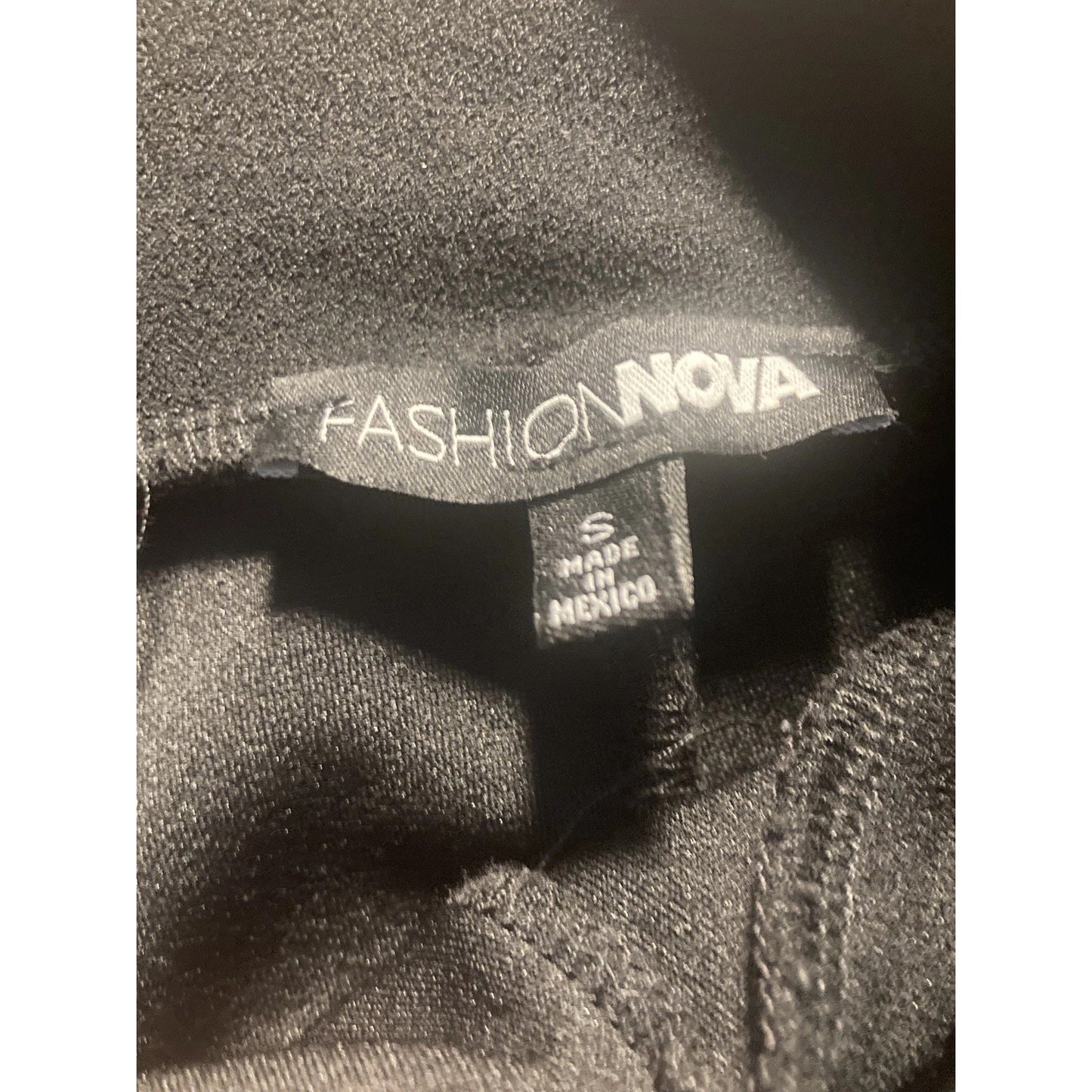 Fashion Nova Dress Pants Womens Small Black Knit Stretch High Waist Pull On