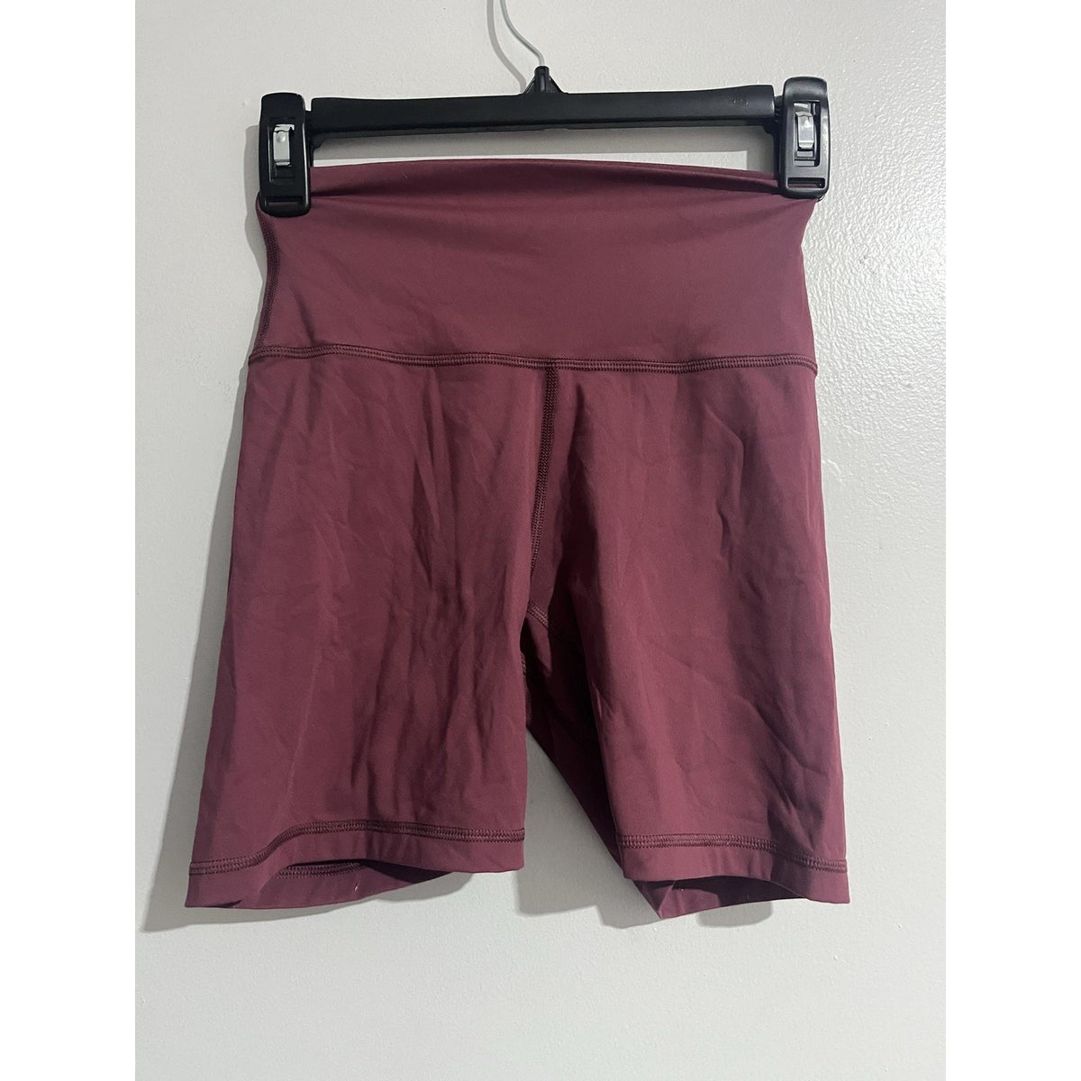 CRZ Yoga Shorts Womens XS Red Biker Slim 6in Inseam Elastic Waist Stretch
