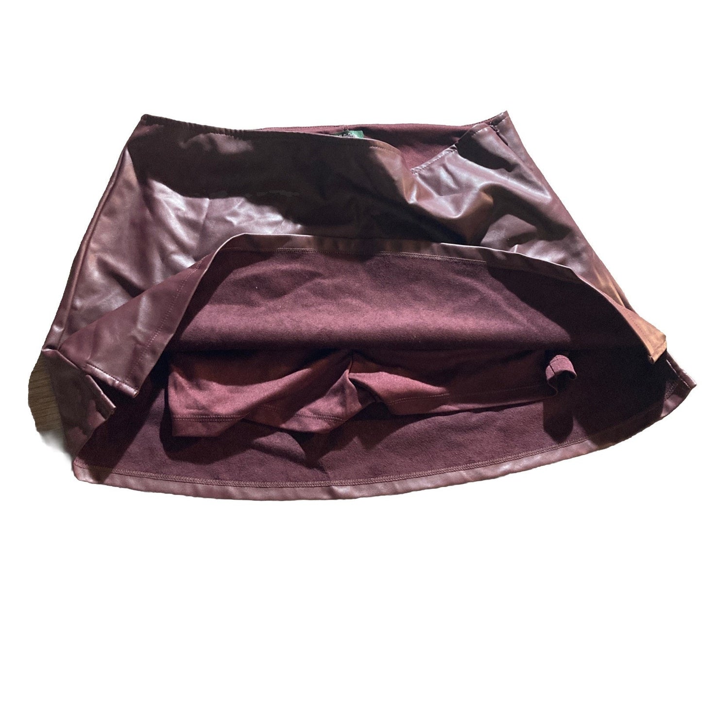 Wild Fable Red Leather Skirt and Shorts Underneath Skort Size Medium Woman’s
