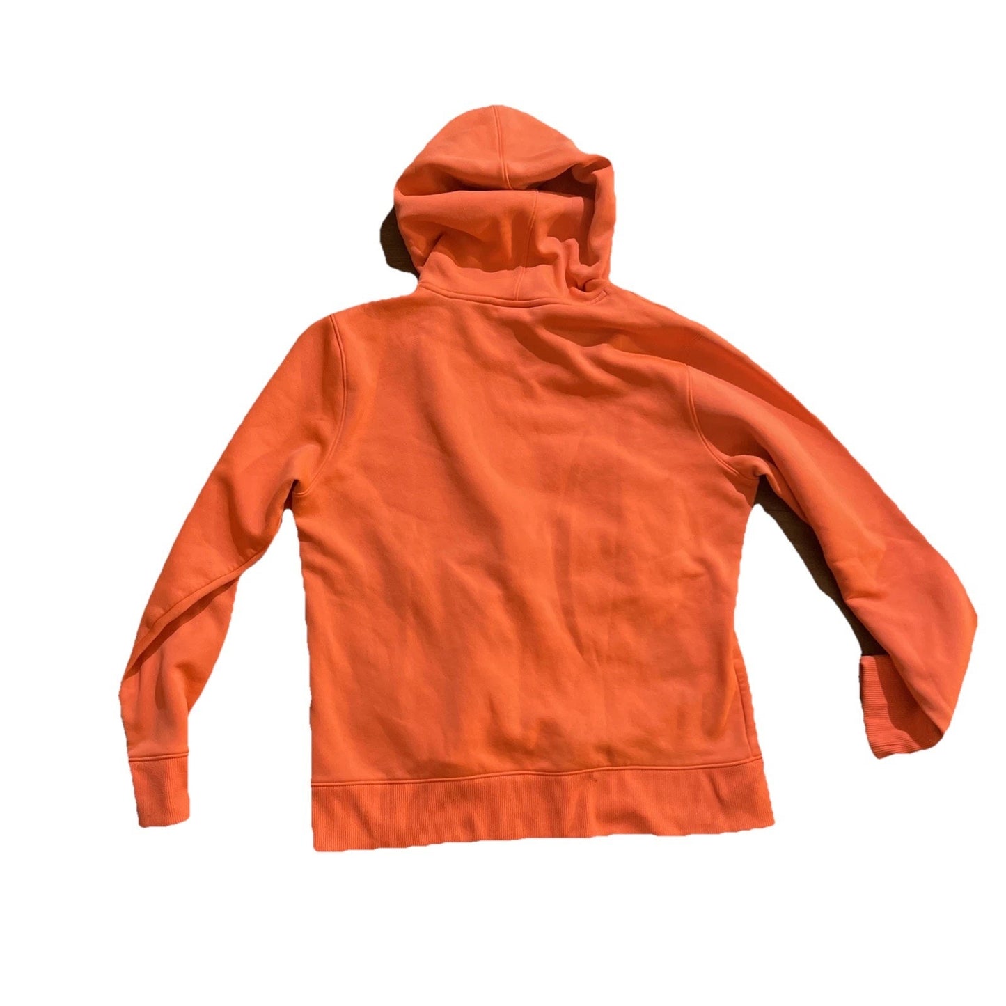 Under Armour Women's Coral Orange Gym Pullover Hoodie Fleece Size L Long Sleeve