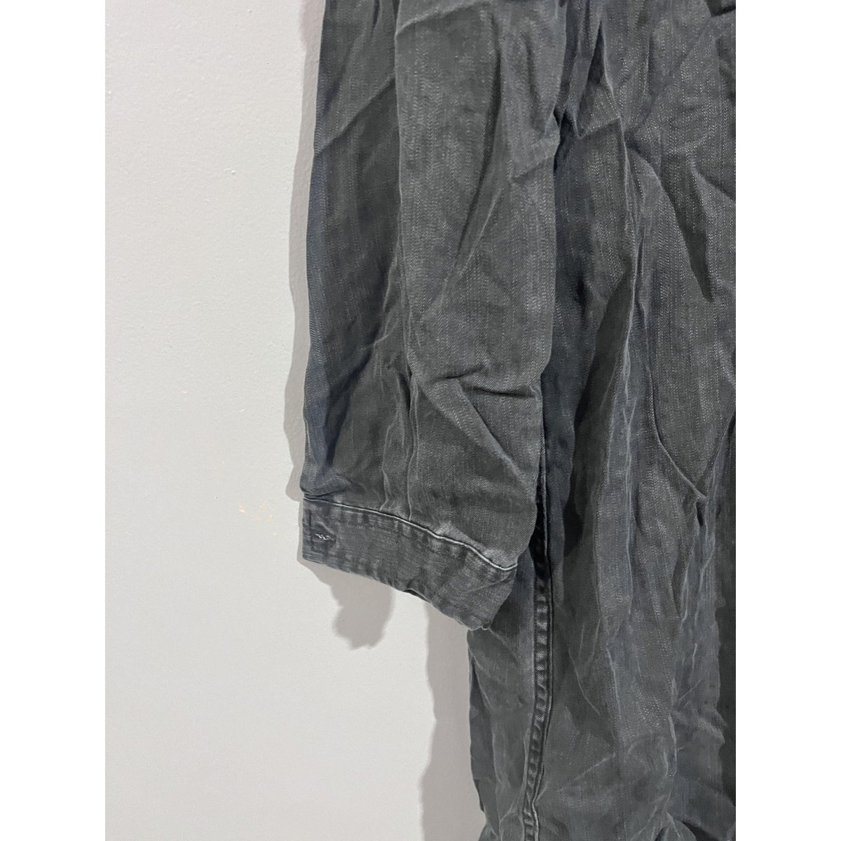 Old Navy Dress Womens L Gray Shirt Dress Knee Length Pockets Lyocell Long Sleeve