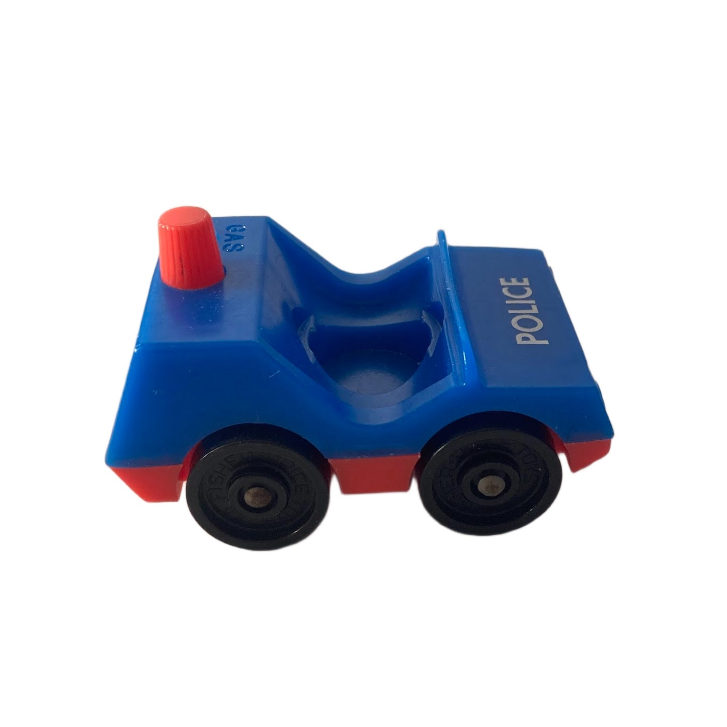 Fisher Price Little People Vintage Red & Blue Police Man Policeman Car Vehicle