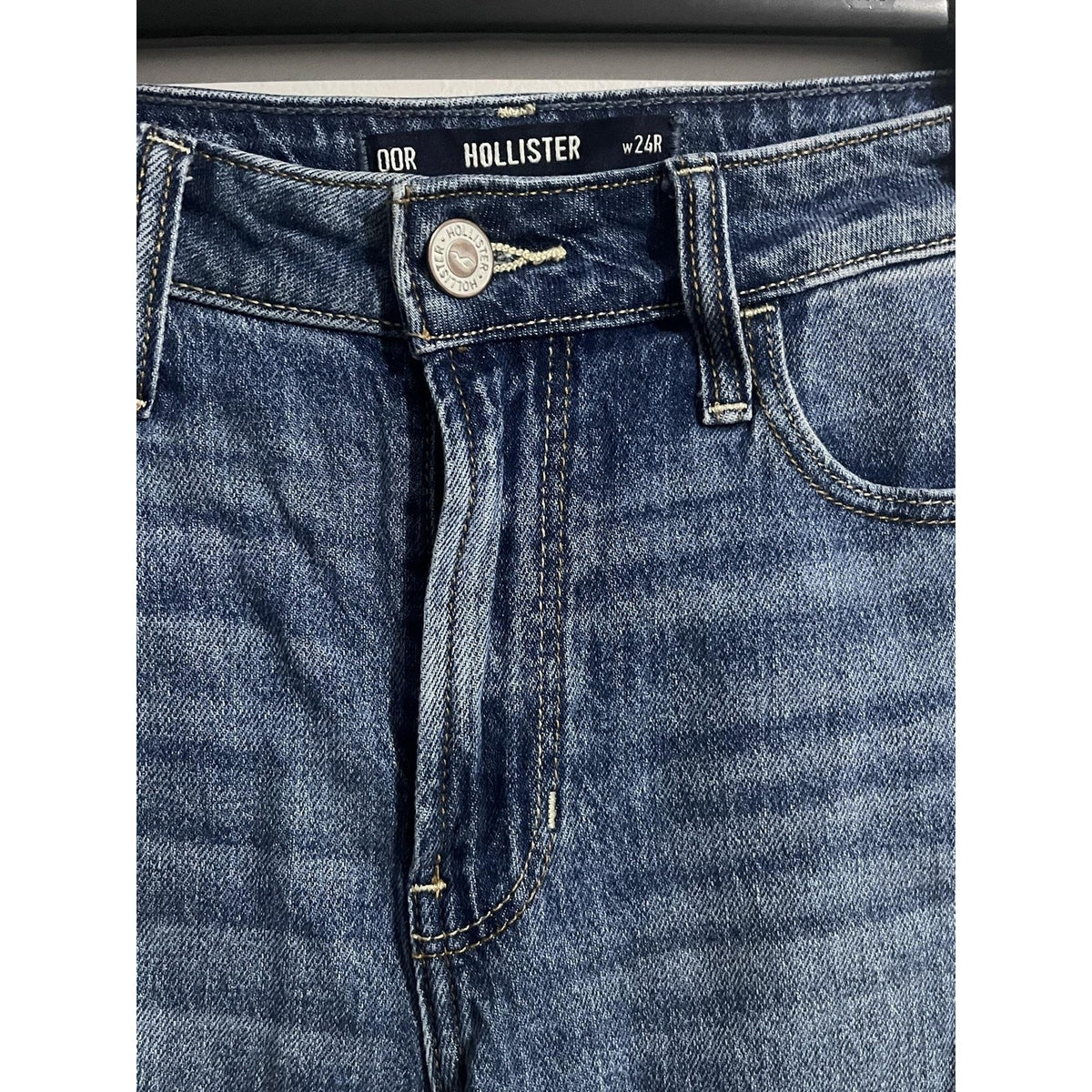 Hollister Jeans Womens 24 Blue Mom Ultra High-Rise Dad Relaxed 28 Inseam