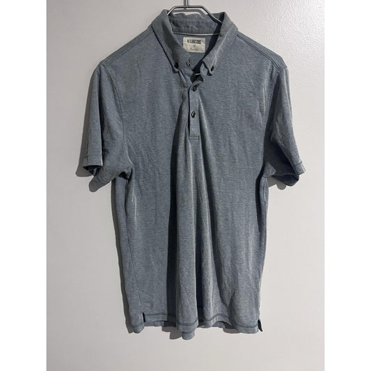 Linksoul Polo Shirt Mens M Gray Collared Short Sleeve Tempus Fugit Golf