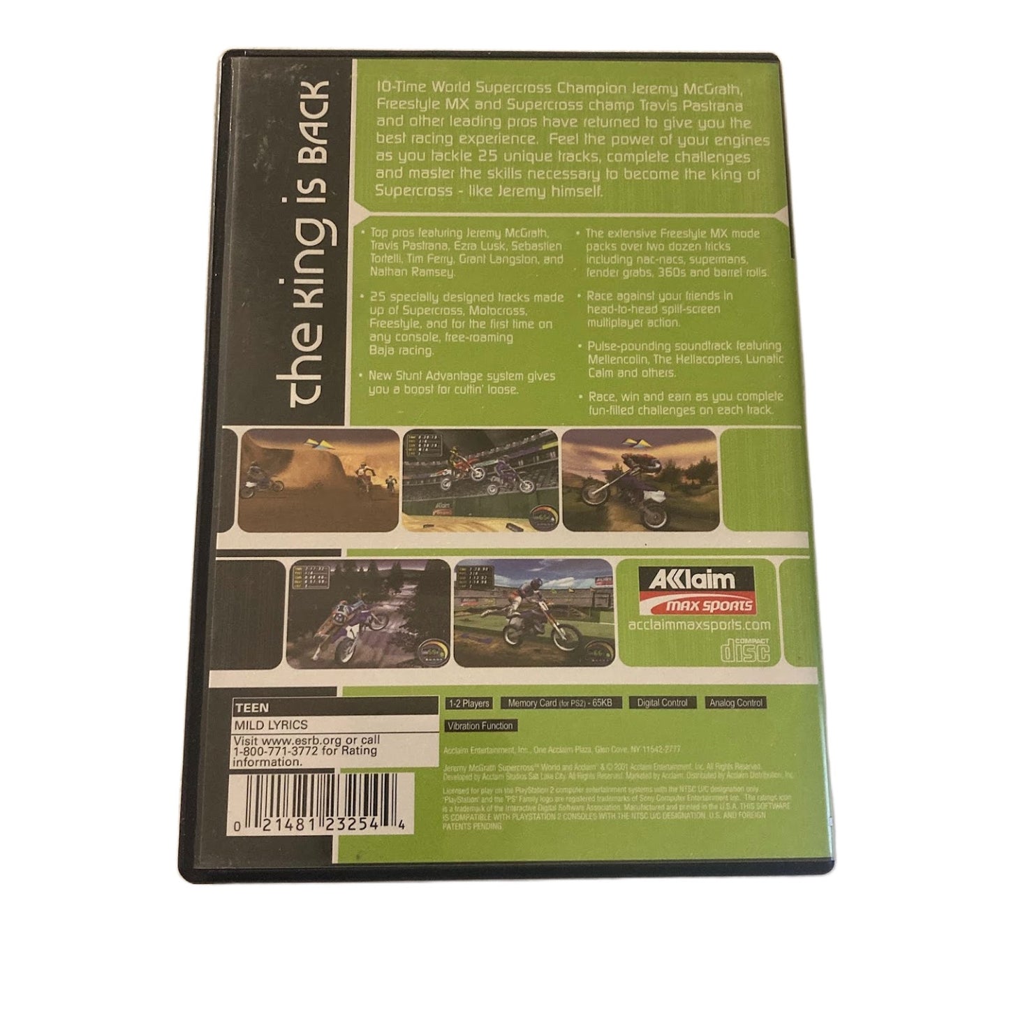 Jeremy McGrath Supercross World - Sony Playstation 2 PS2 CIB COMPLETE CLEAN