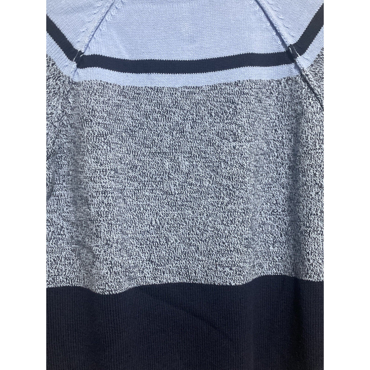 Karen Scott Striped Turtleneck Sweater Women’s Medium Blue Gray