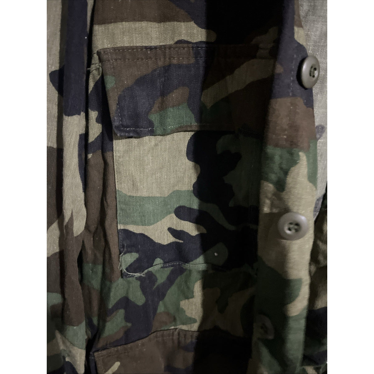 US Military Woodland BDU Combat Coat Jacket Medium Regular Ripstop Selma USA