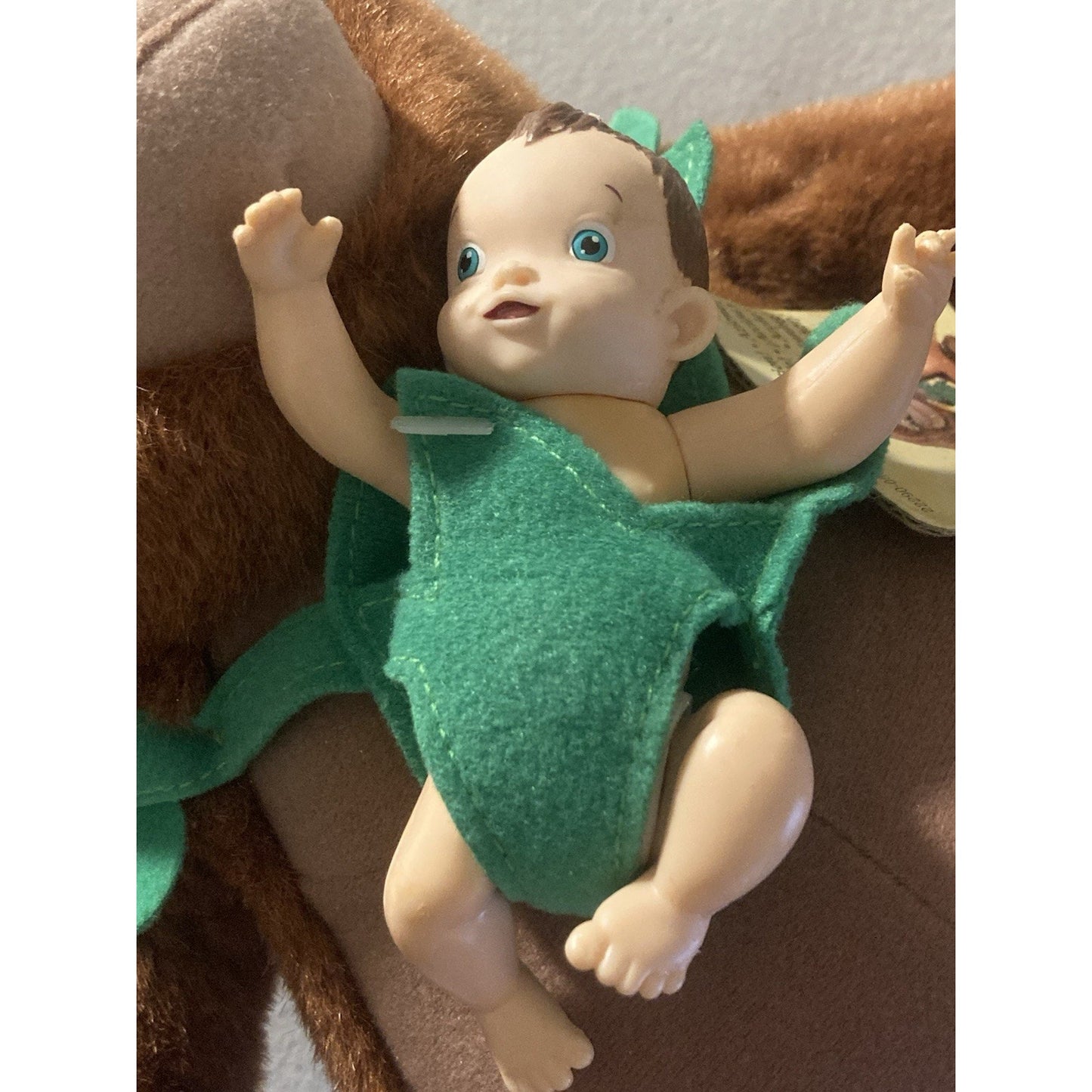 Baby Tarzan Kala Gorilla Heartbeat Plush Disney Mattel 1998 w/TAG Doesn’t Work