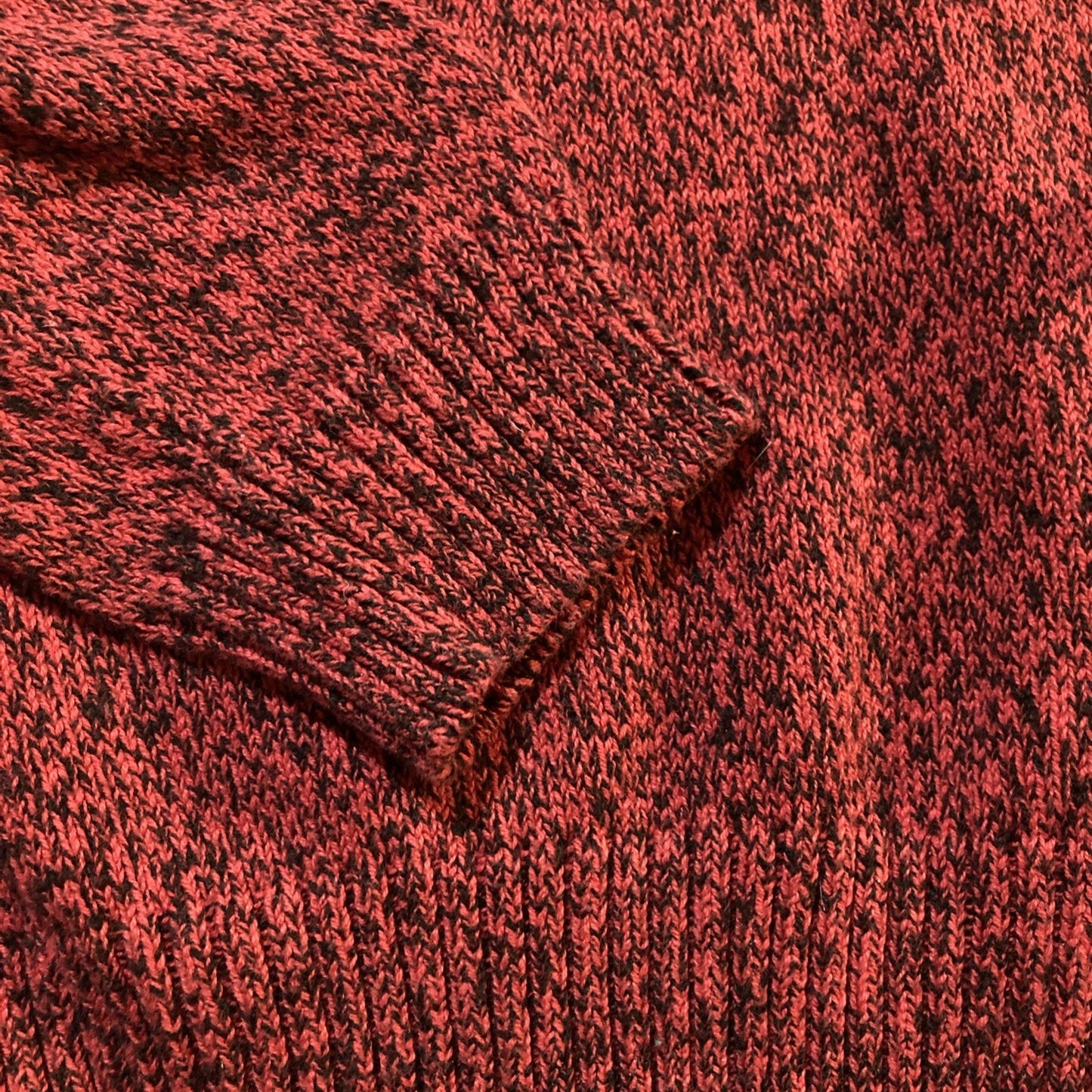 Mock Neck Preppy Izod Youth 14/16 3 Button Sweater Red & Black Long Sleeve