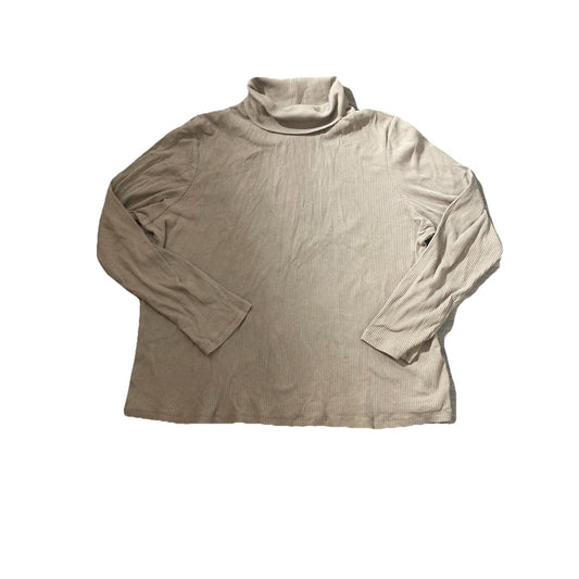 Old Navy Womens XXL Ribbed Tan Turtleneck Long Sleeve Top 2XL