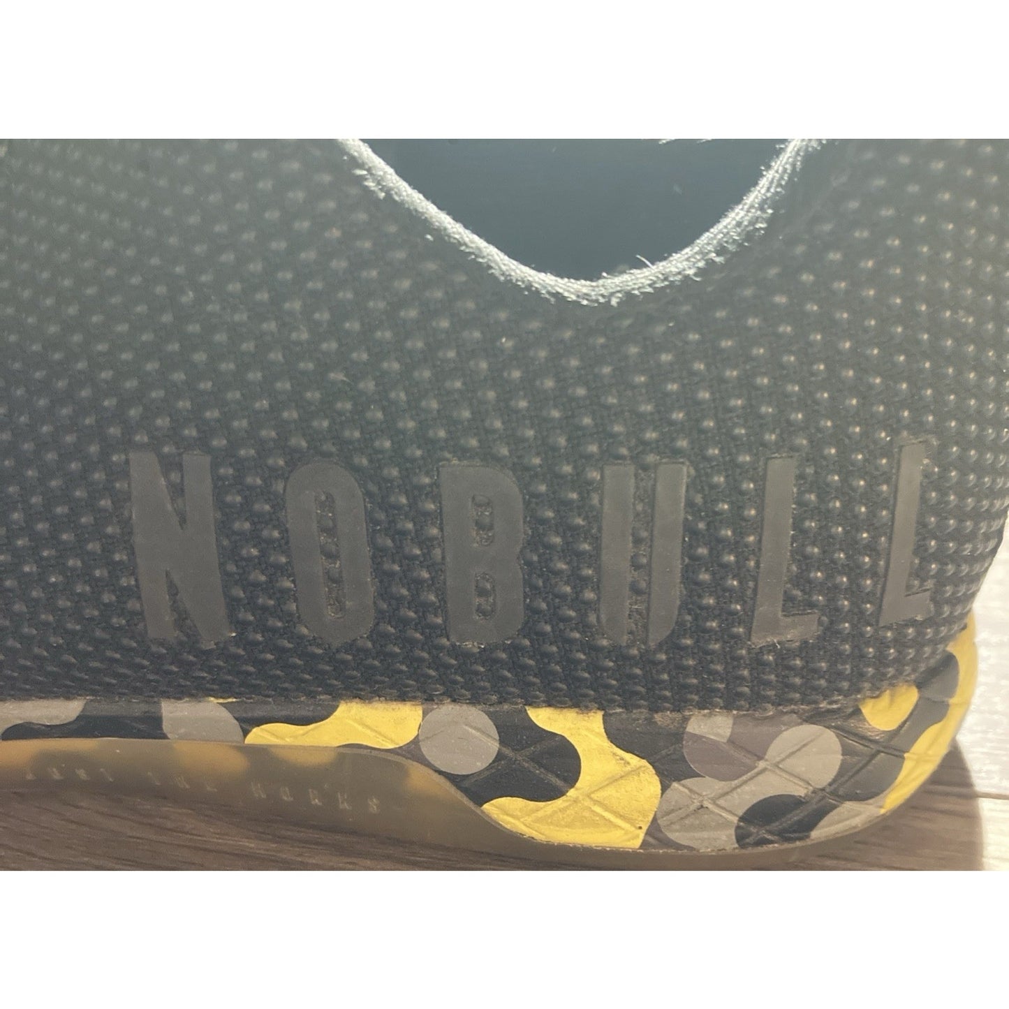 Nobull Superfabric Gun Trainer Shoes Sneakers Black Yellow Women’s 7 Men’s 5.5