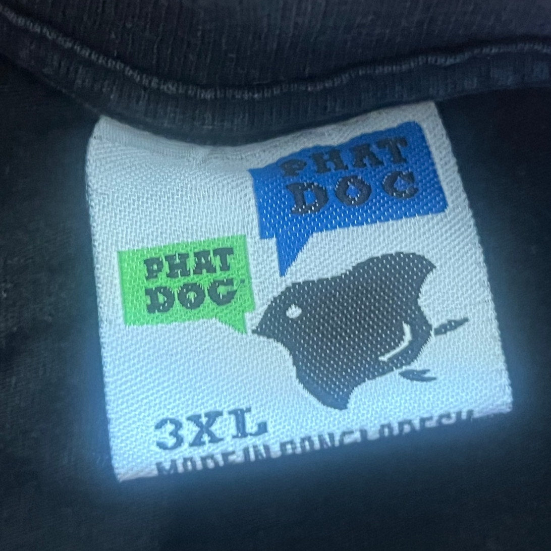 100% Cotton Y2K Phat Doc Vintage Full Time Hustler Gotta Get Paid Hip Hop Rap Shirt Black Size 3XL