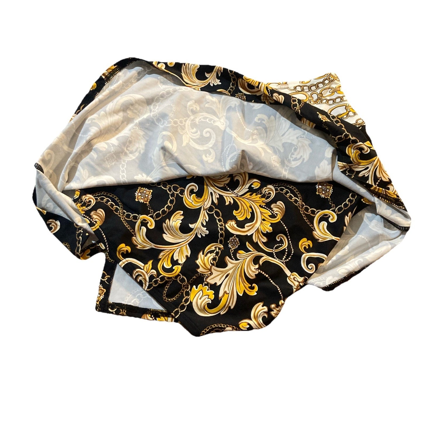 NWT! Boston Proper Sense Filigree Status High Waist Skirted Swim Bottom M
