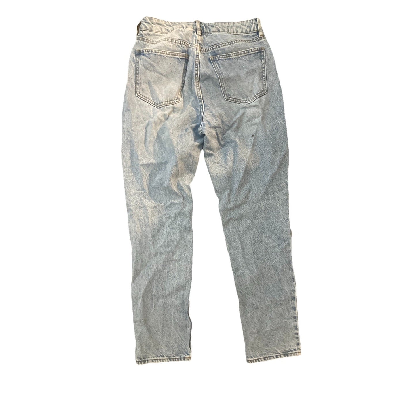 PacSun Mom Jeans Womens 26 Blue Light Wash High Rise Distressed Ripped Denim
