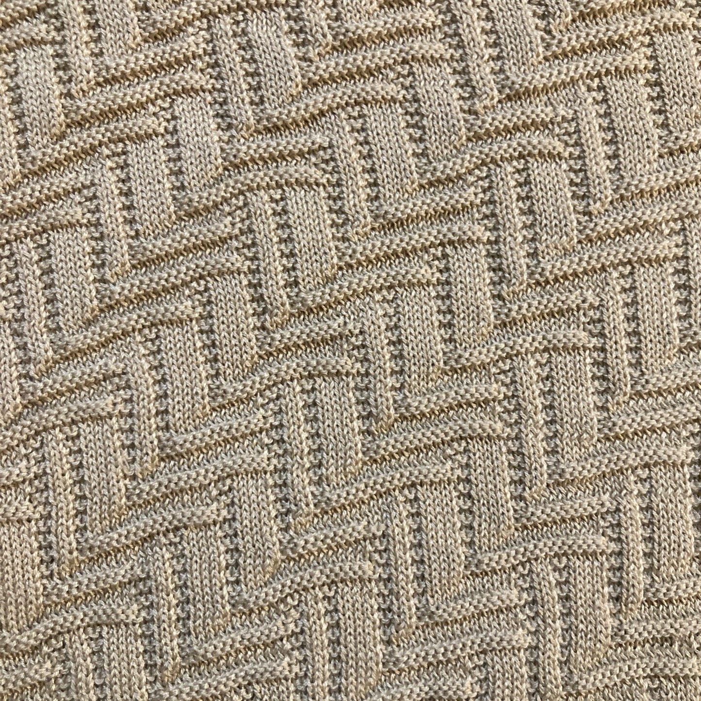 Sette Ponti Men's Size Medium Beige 100% Cotton Sweater Vest Knit Old Money