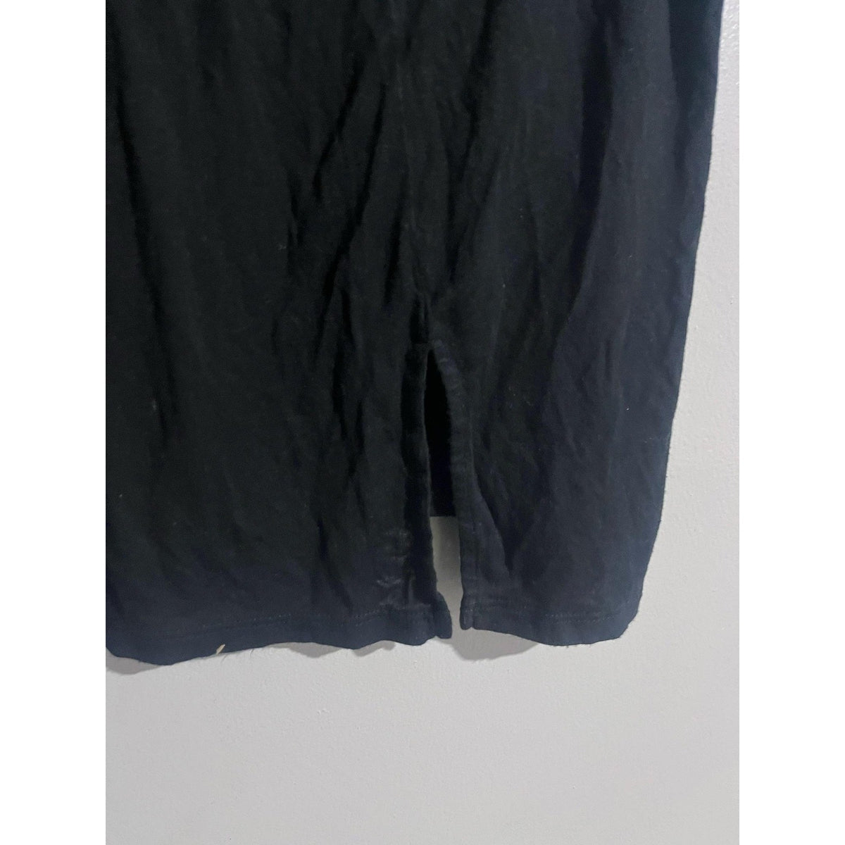 Halogen Tank Womens XS Black Crew Neck Jersey Back Slit Lightweight Stretch