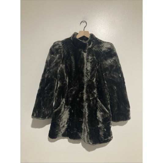 Intrigue of Luxury Fabric By Glenoit Faux Fur Coat Size 6 Made In USA