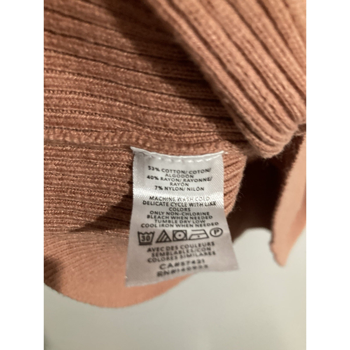 Ann Taylor Factory Womens Size M Sweater Short Sleeve Ribbed Bell Sleeve Orange