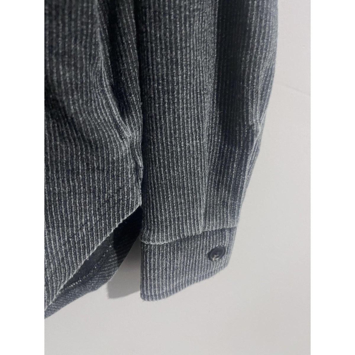 Thread & Supply Button-Up Womens XS Gray Striped Collared Knit Long Sleeve