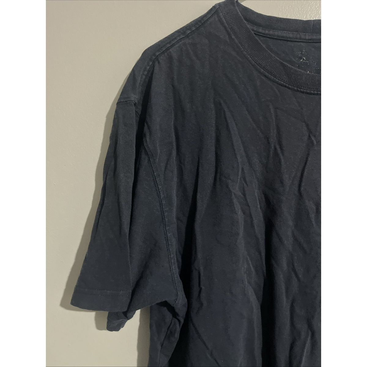 Carhartt Shirt Mens Large Navy Blue Pocket Tee Loose Fit Logo Workwear Casual