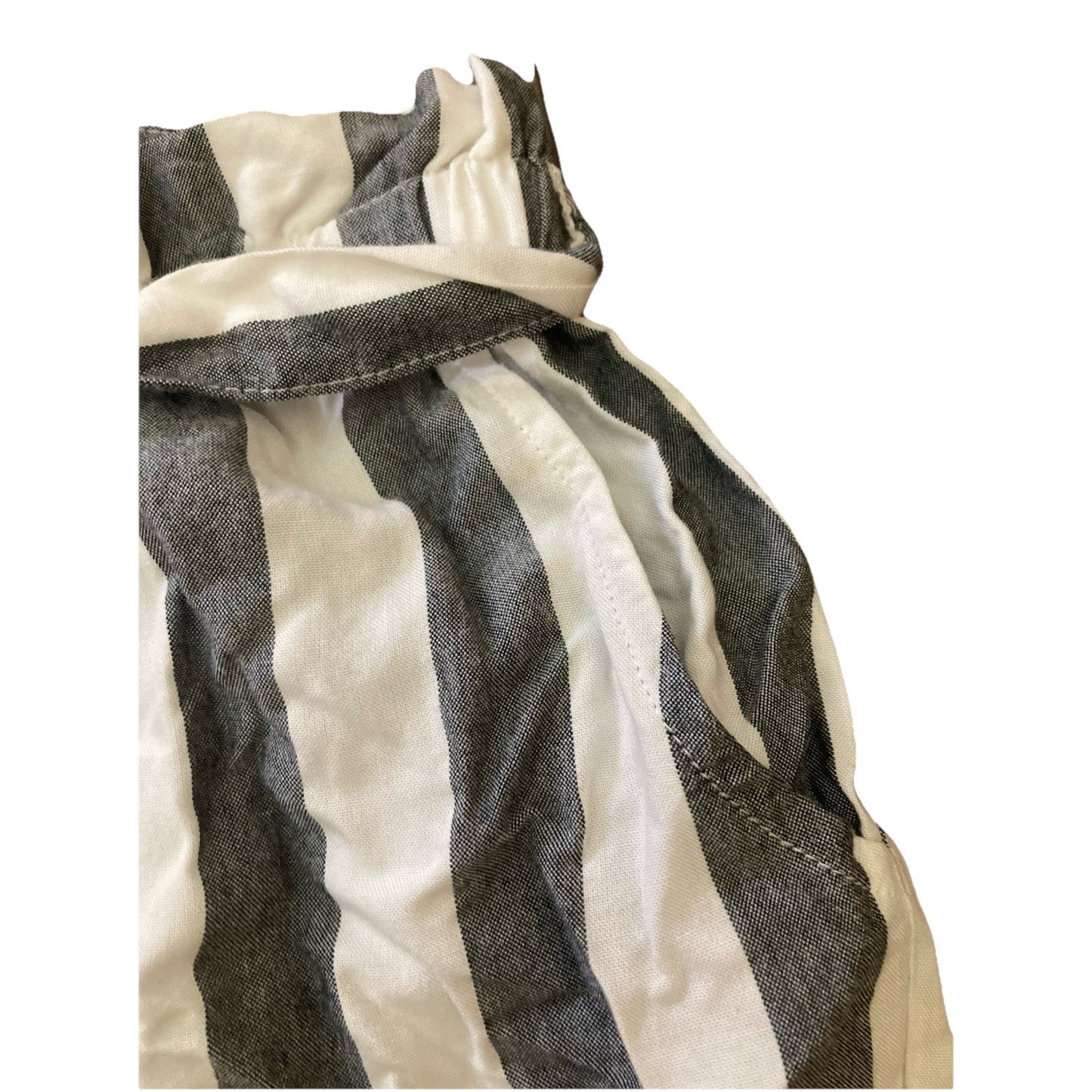 American Eagle White and Grey Striped Viscose Pants Breathable Beachy Classic XS