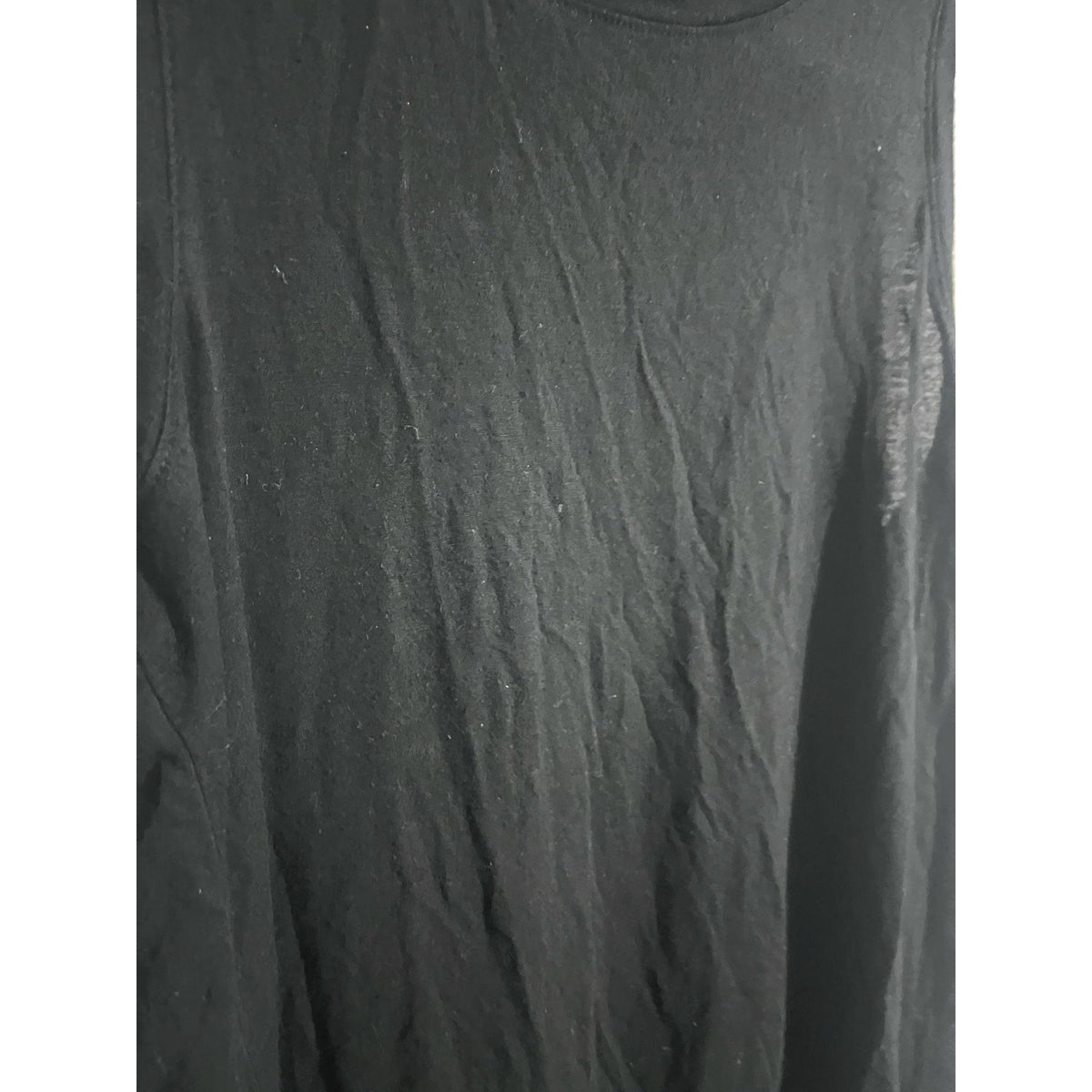 Halogen Tank Womens XS Black Crew Neck Jersey Back Slit Lightweight Stretch