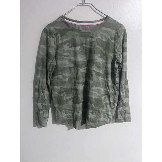 Cat & Jack Shirt Kids 2XL Green Camouflage Long Sleeve Crew Neck Tagless Cotton