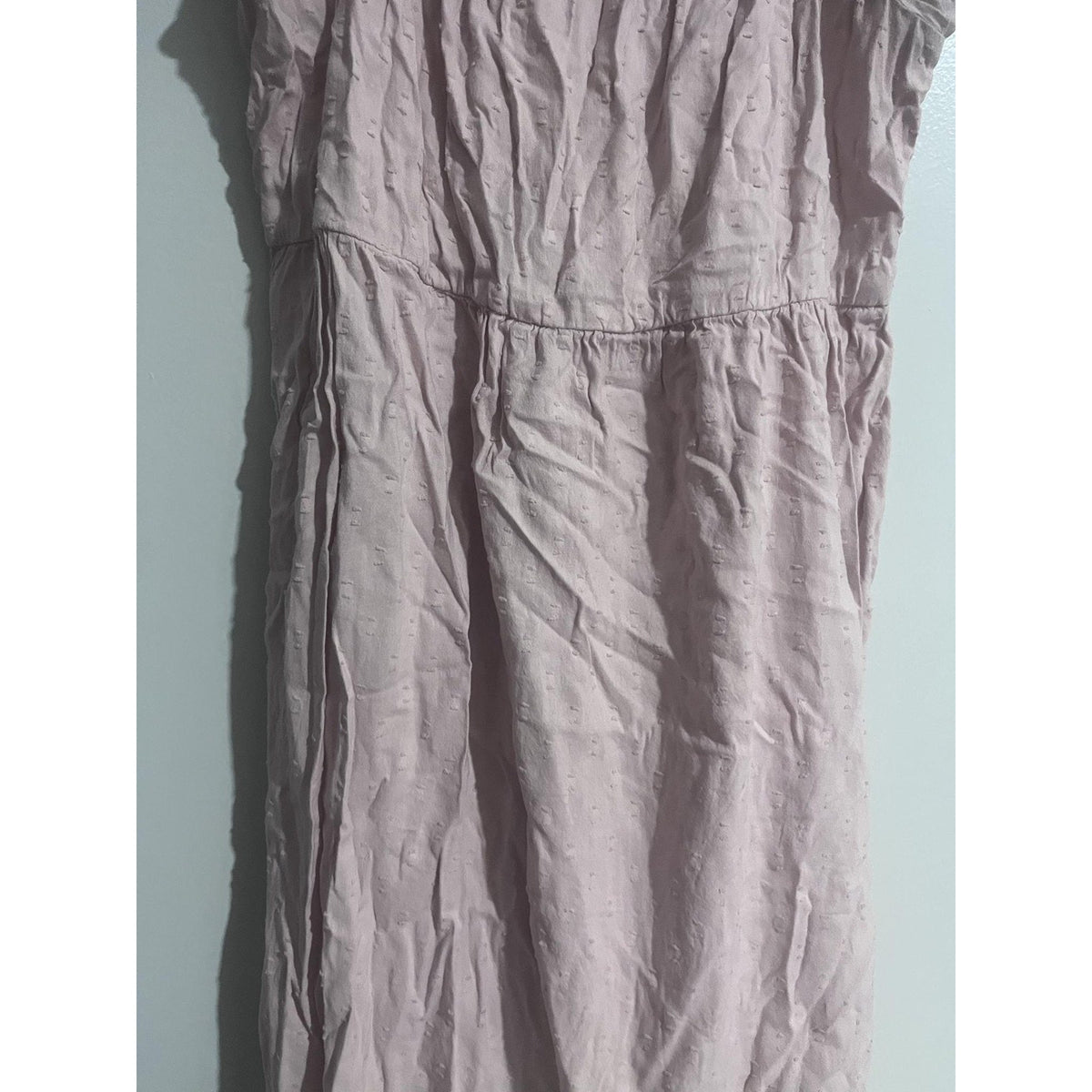 Dress Womens 3X Pink Maxi Sundress Smocked Square Neck Tie Flutter Sleeve
