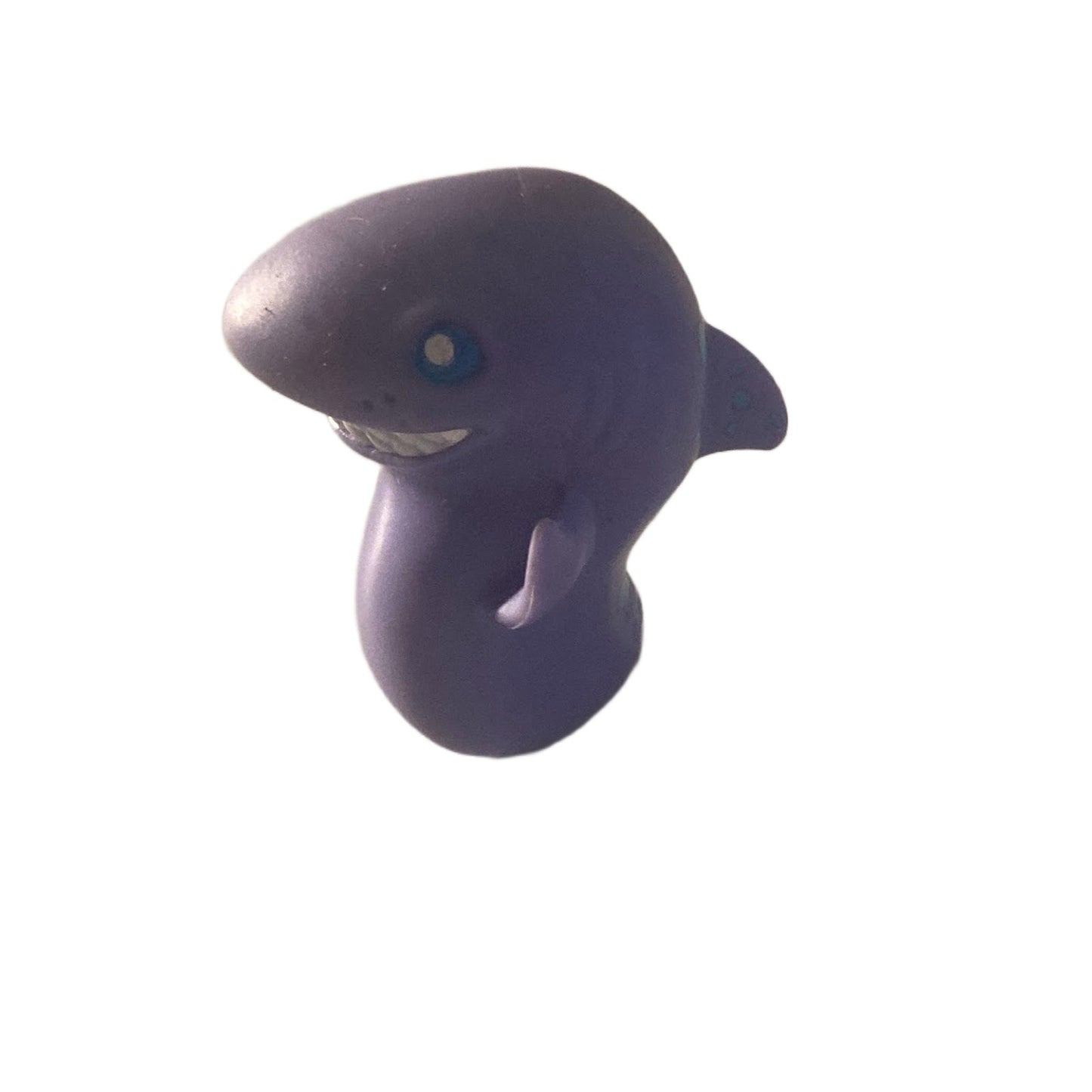 Disney Miniature Shark Figure Purple Smiling Cake Topper-Just Play 1.5" Tall