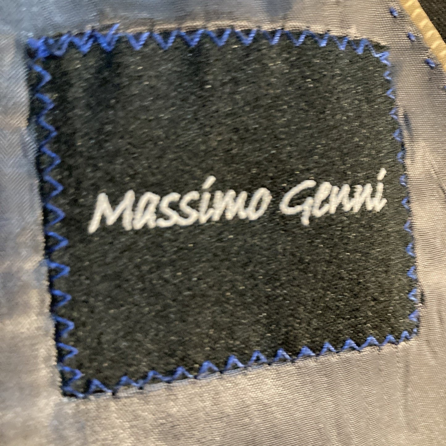 Dark Romantic Black Boss Blazer MASSIMO GENNI 40L 100% Wool Men's Lined Jacket