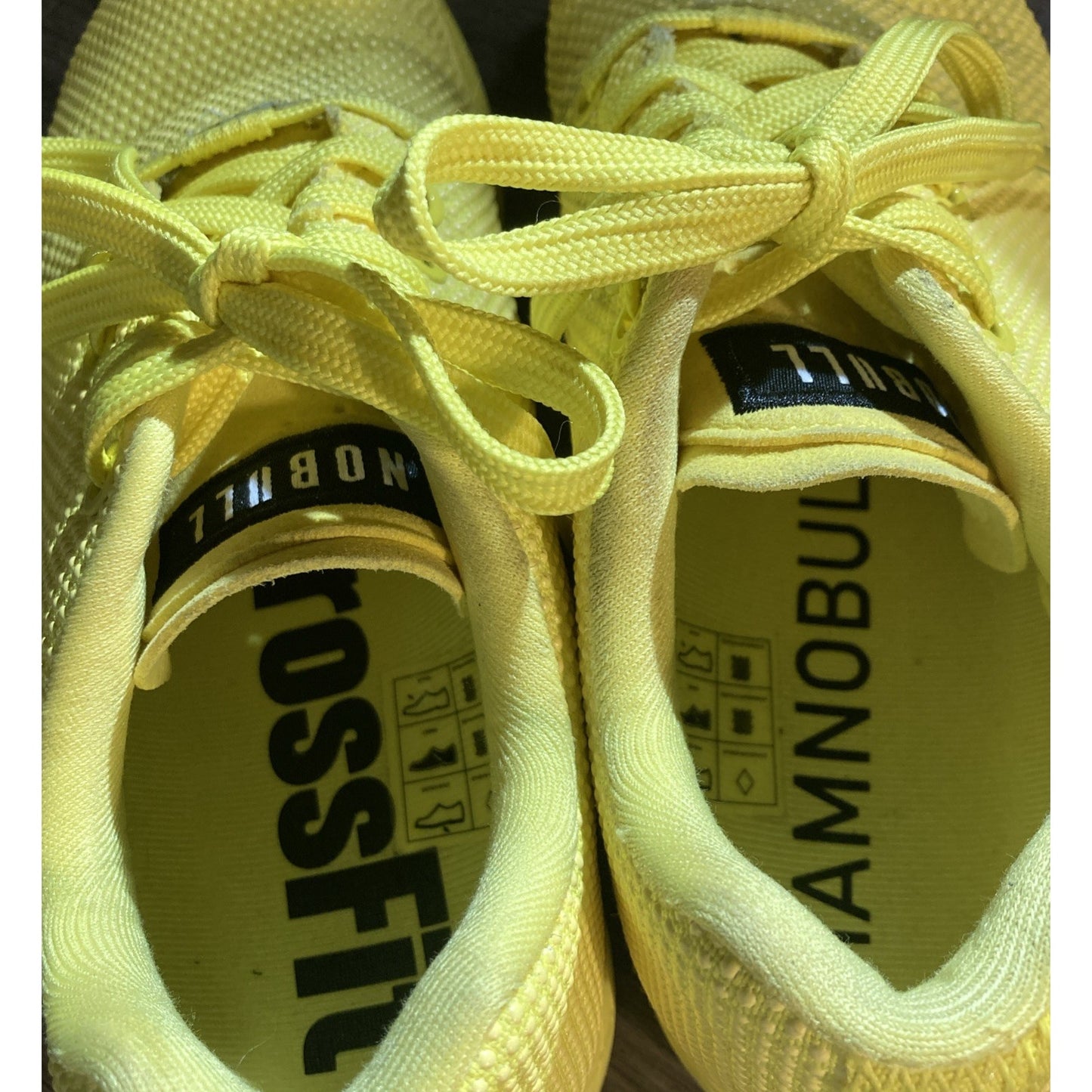 NOBULL Womens Size 7 Mens 5.5 Yellow SuperFabric Trainers Running Shoes Sneakers