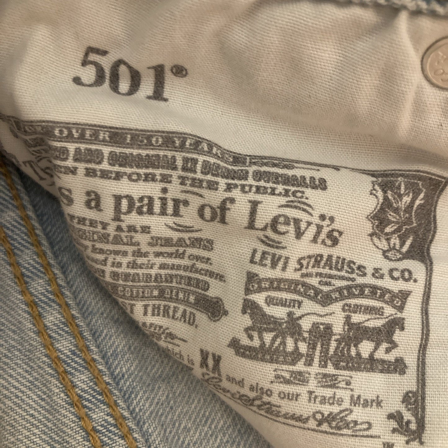 Levi's Women's 501 Original High-Rise Jean Shorts Size 33W
