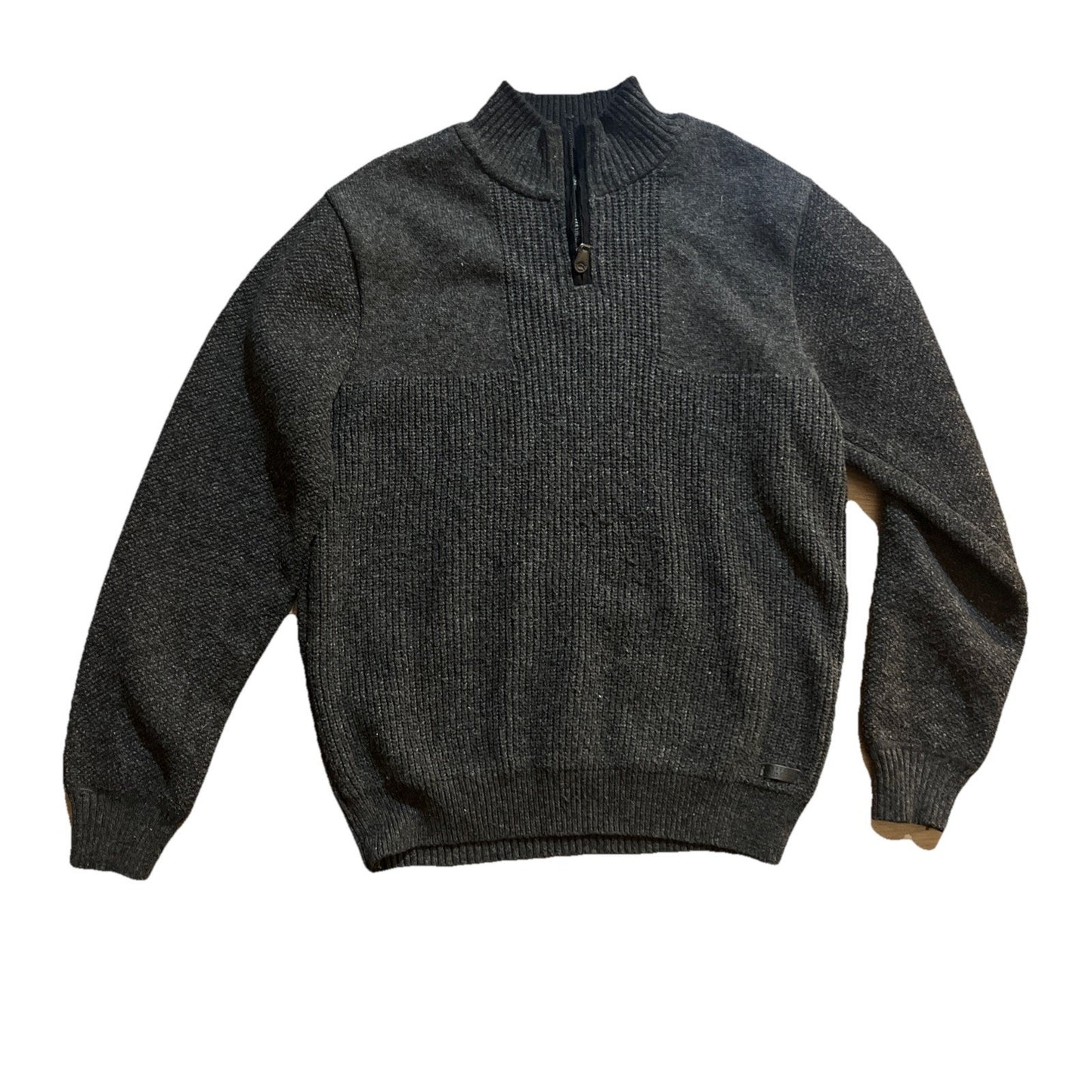 Buffalo David Bitton Men’s Sweater Black Werneck Winter Jute Mix SZ XL