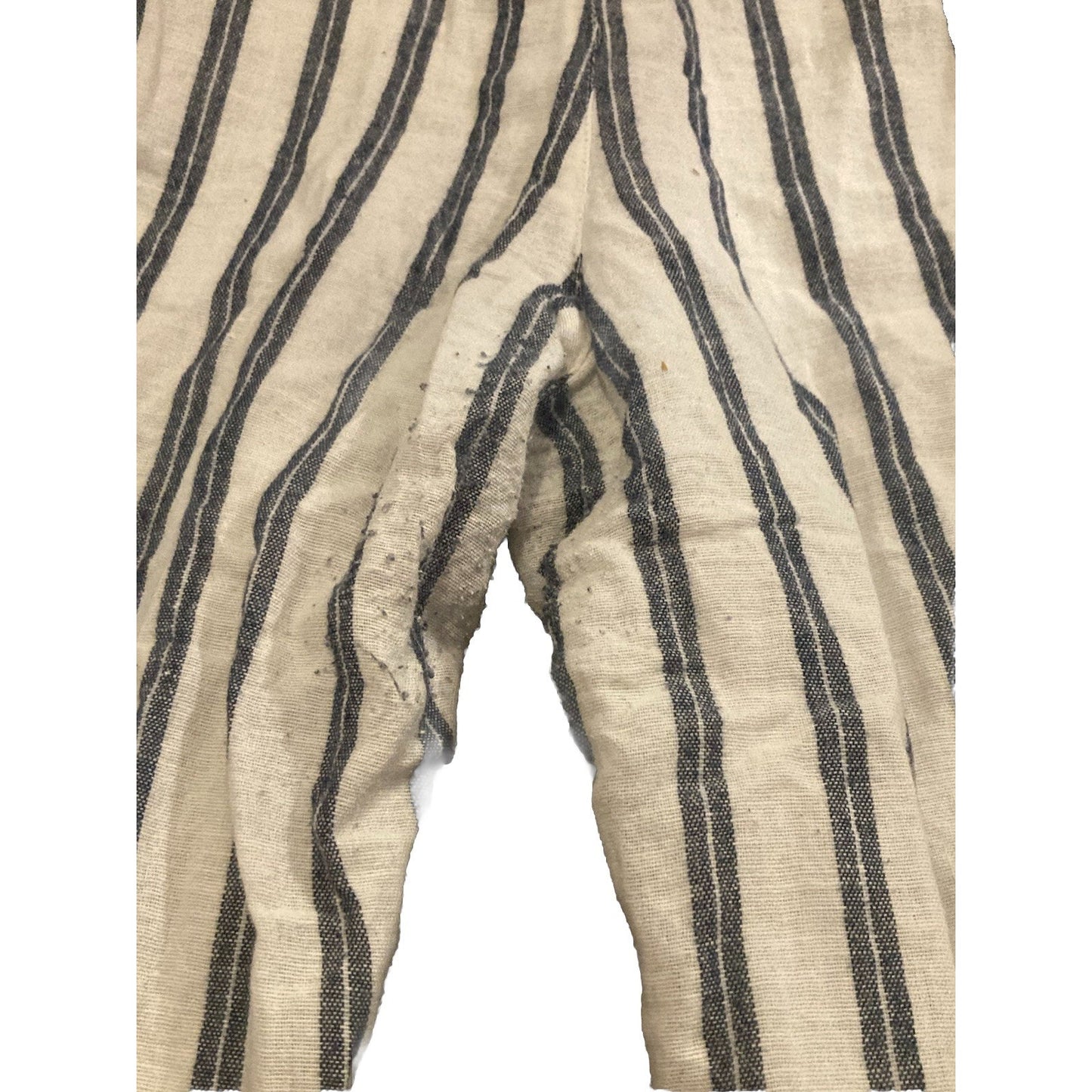 American Eagle Women's Striped Paperbag Pants Cuffed Tie Belt Pants Size M