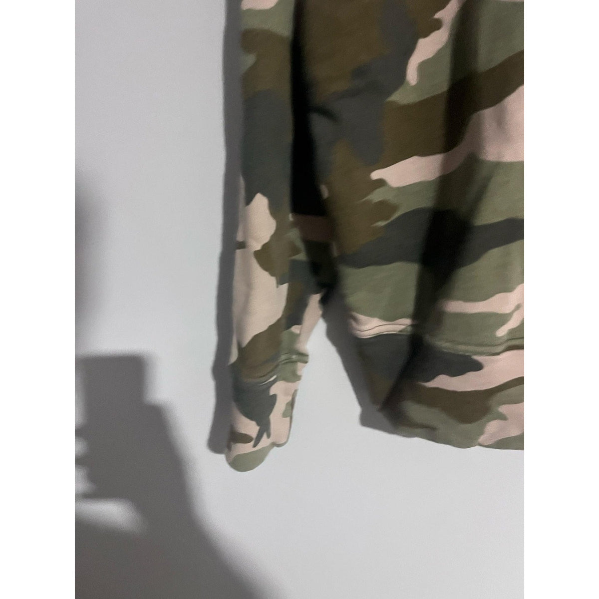 Mile(s) By Madewell Pullover Womens M Green Camouflage Terry Sweatshirt Pockets