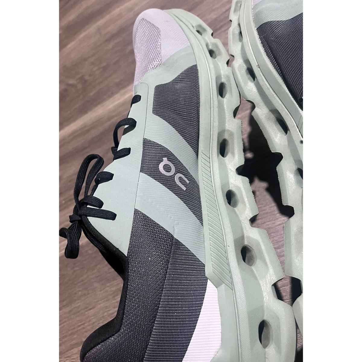 On Cloud Cloudflyer Running Shoes Men Size 12 Grey Mint Green