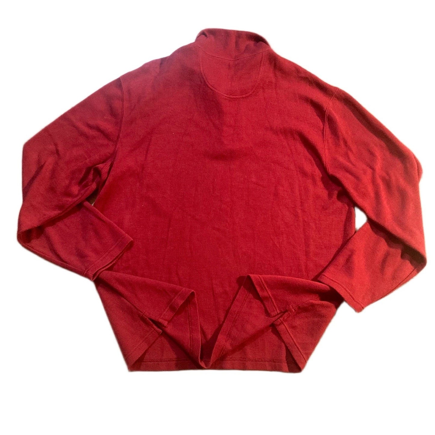 Joseph Abboud Mens XL Red Quarter-Zip Pullover Sweater Cotton Blend