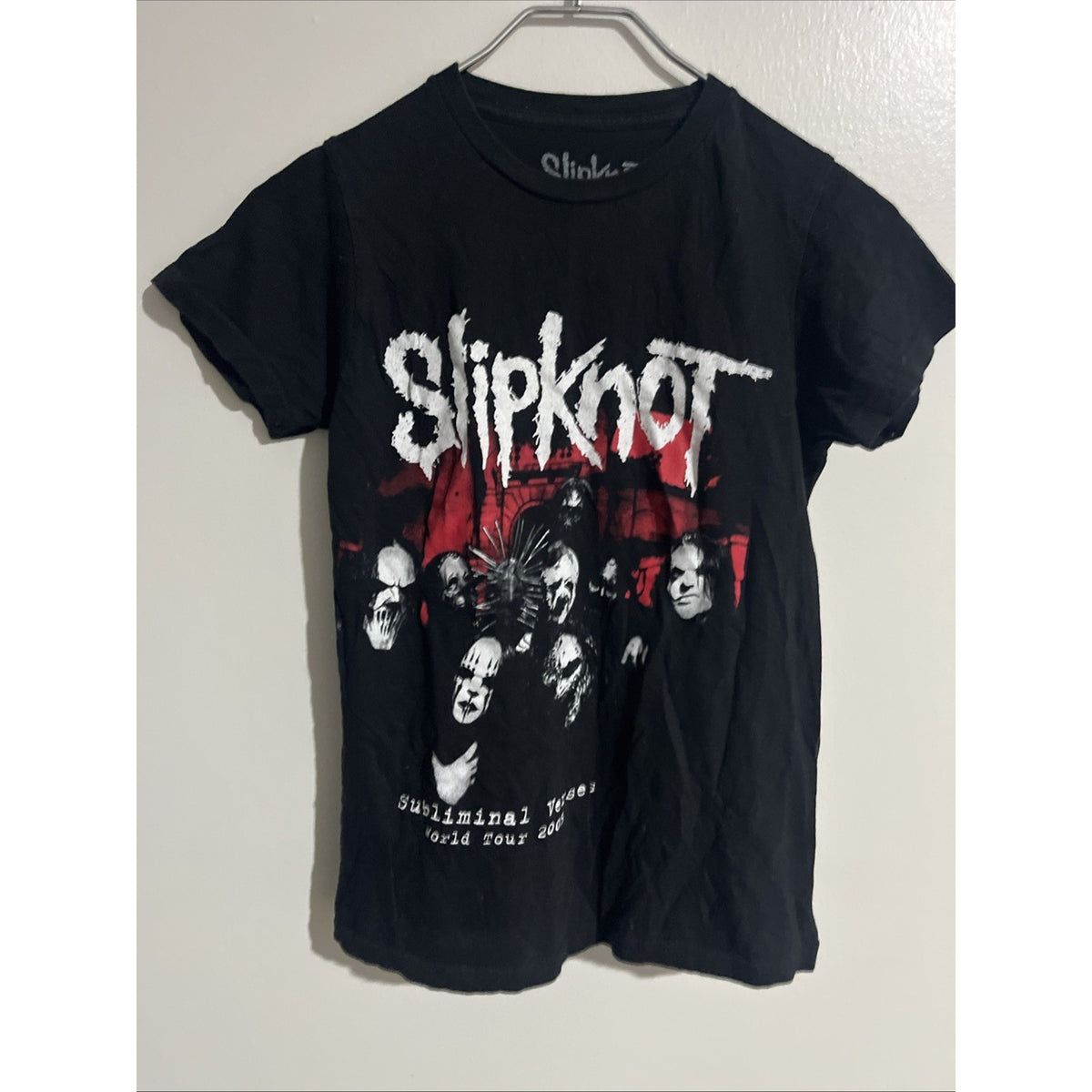 Slipknot Subliminal Verses World Tour 2005 Black Rock Metal Band T-Shirt Size XS