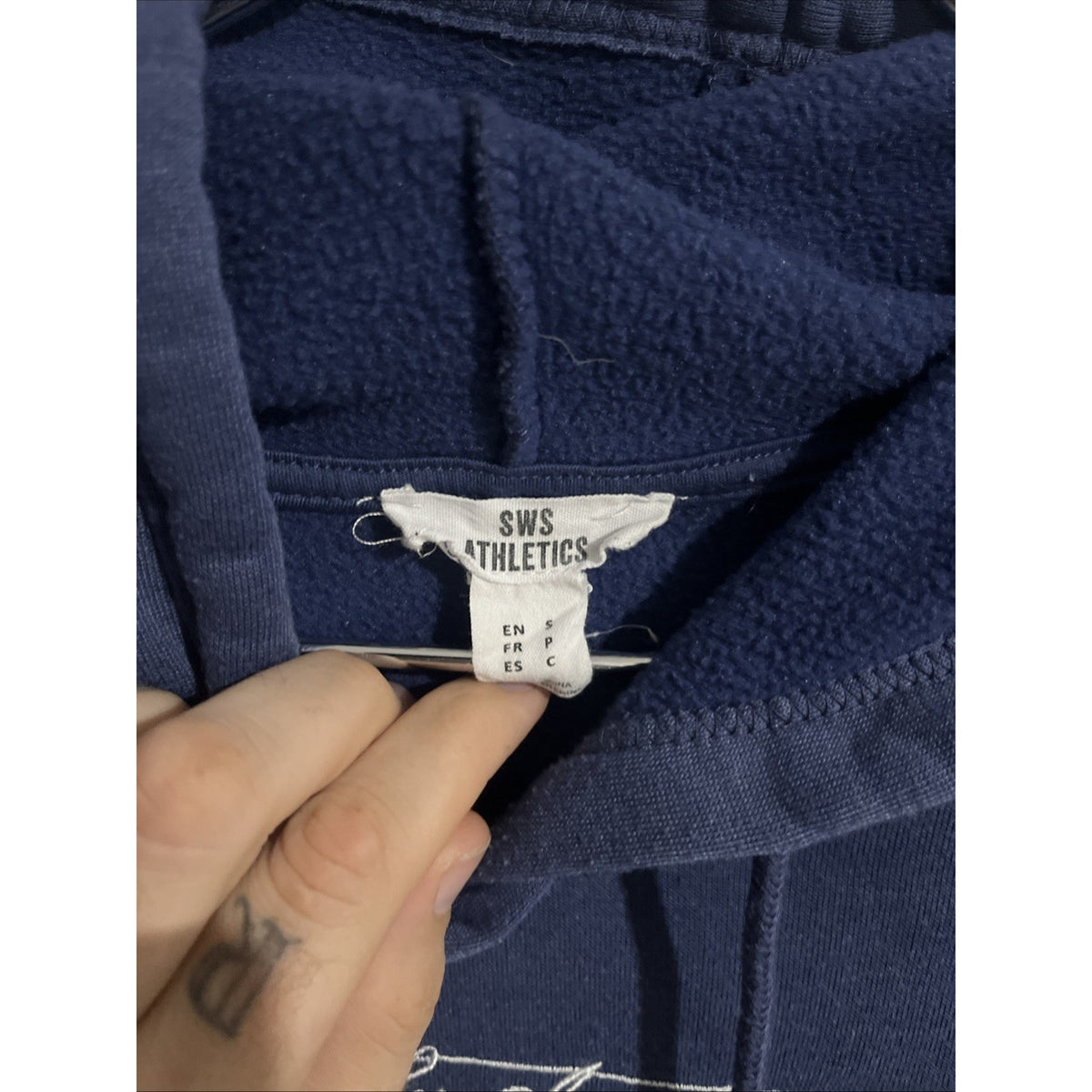SWS Athletics Blue Los Angeles California Preppy Hoodie Women’s Small 1990 Logo