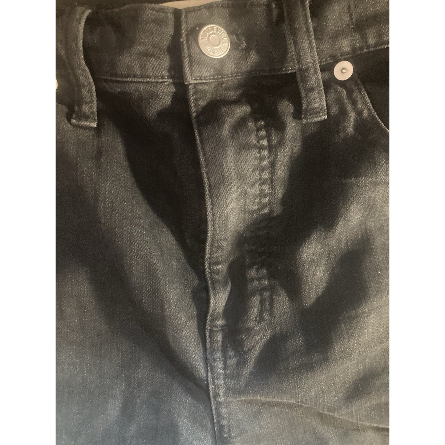 Madewell Women's Black 90’s Slim Wide Leg Crop Jeans Size 29