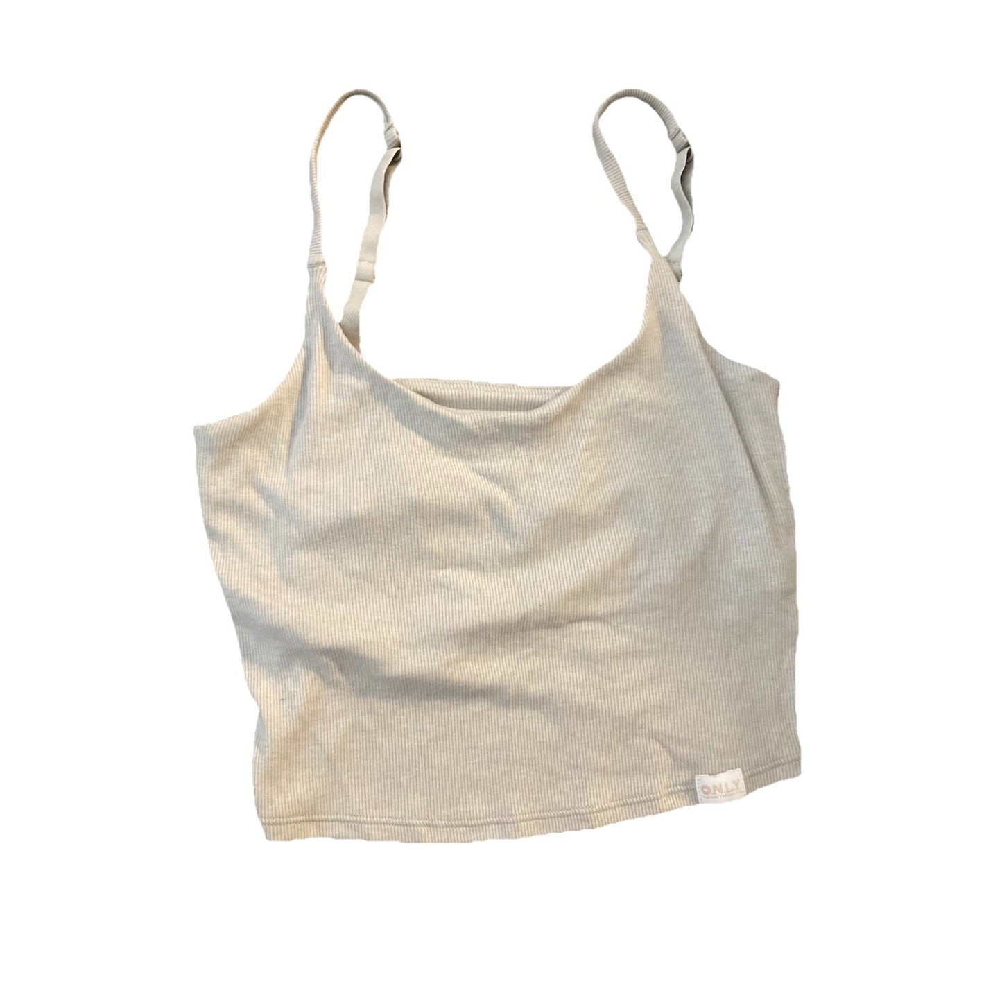 Old Navy Loves You ONLY Women's Size M Rib Knit Sweater Cropped Tank Top Gray
