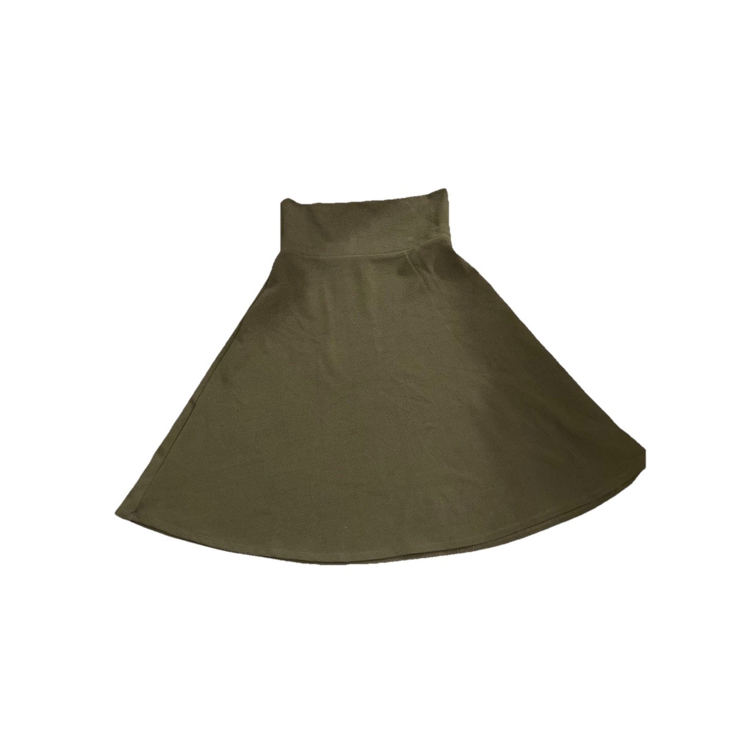 LuLaRoe A Line Skirt Small Yellow Pull On Dark Olive Green