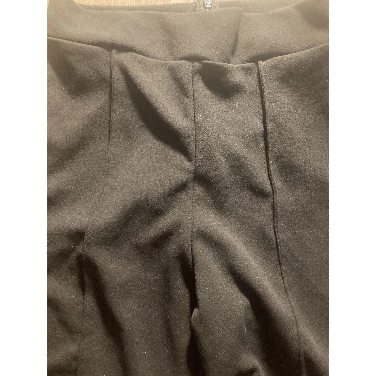 Fashion Nova Dress Pants Womens Small Black Knit Stretch High Waist Pull On