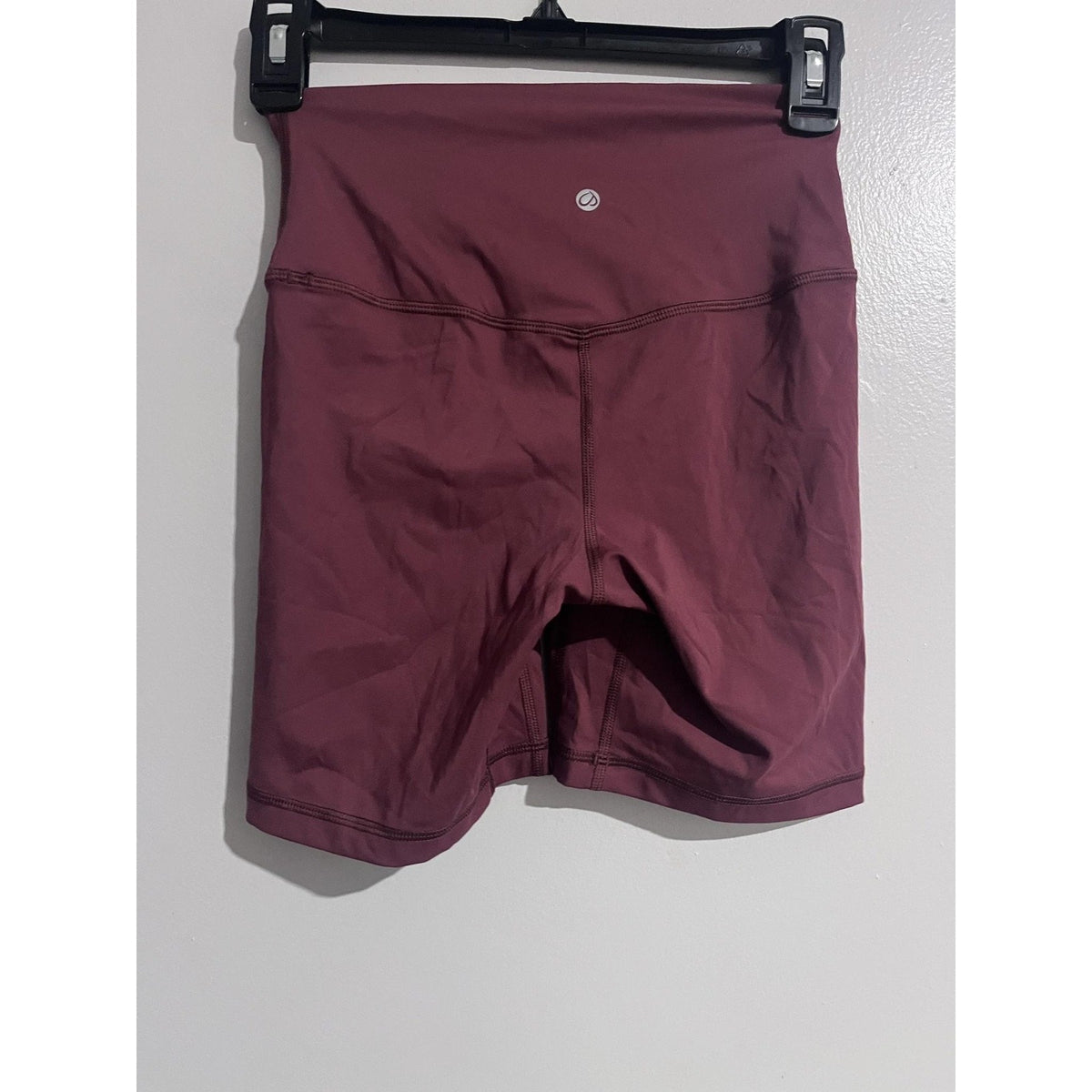CRZ Yoga Shorts Womens XS Red Biker Slim 6in Inseam Elastic Waist Stretch