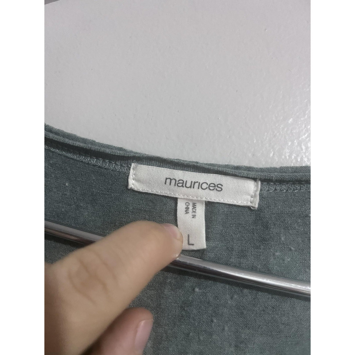 Maurices Tank Womens L Green Tunic V-Neck Jersey Lightweight Stretch Casual