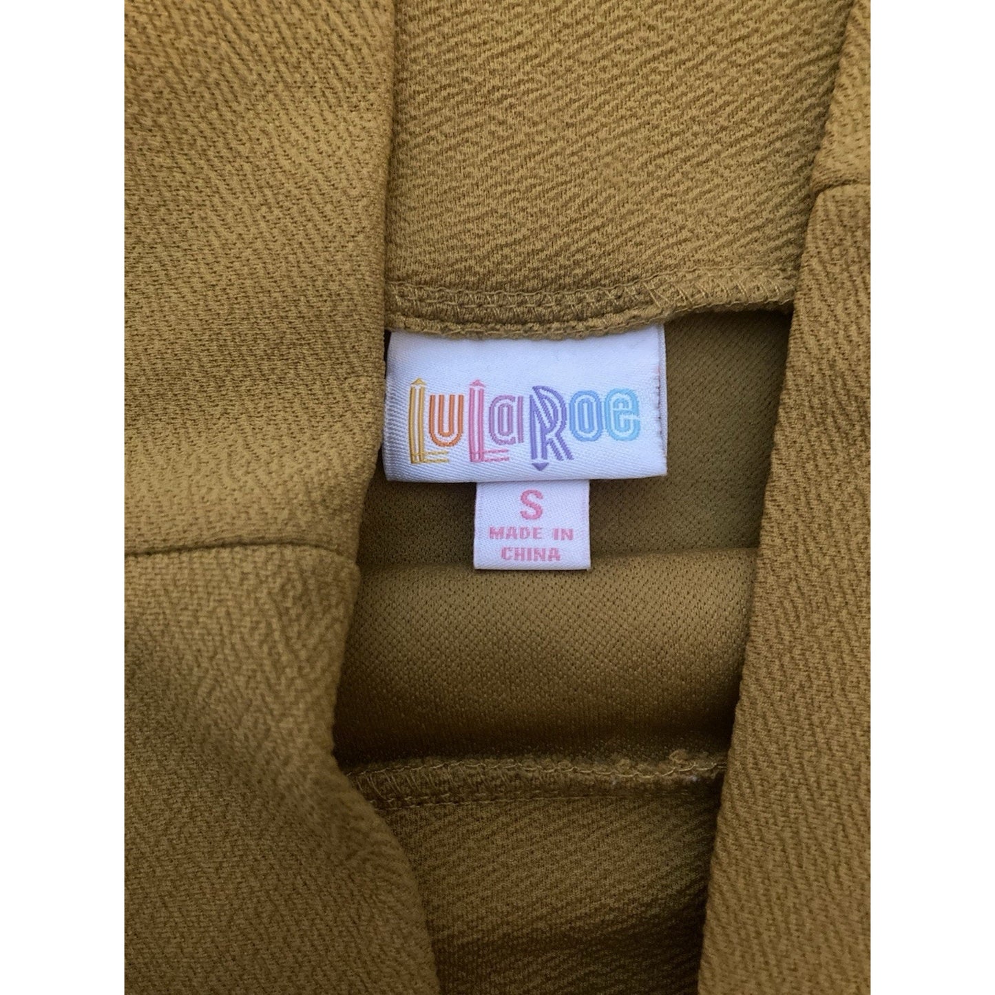 LuLaRoe A Line Skirt Small Yellow Pull On Azure Mustard Yellow